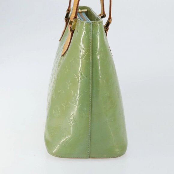 LOUIS VUITTON Monogram Vernis Houston Hand Bag Baby Blue M91005 LV Auth gh1056 - Picture 6 of 16